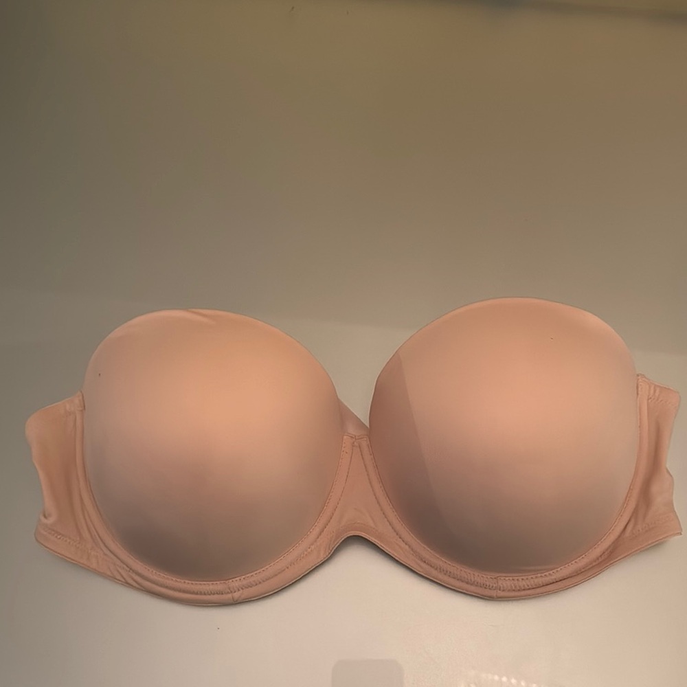 PINK Victoria's Secret Strapless Cream T-Shirt Bra Intimates - Picture 9 of 9